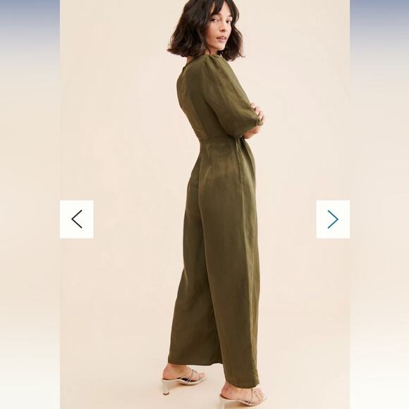 Anthropologie Aida jumpsuit in moss green - Picture 4 of 7